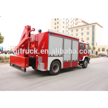4 * 2 unidad de camión de rescate de fuego para con 3-5T brazo plegable grúa